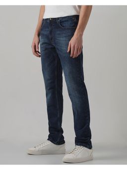 Mufti - Dark Indigo Blue Solid Jeans