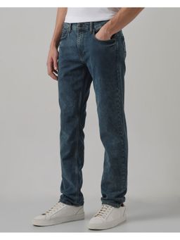 Mufti - Washed Blue Solid Jeans