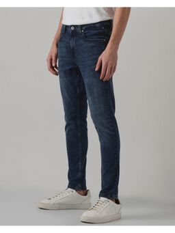 Mufti - Dark Indigo Blue Solid Jeans