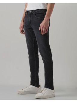Mufti - Washed Charcoal Black Solid Jeans