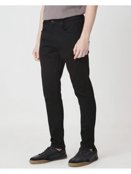 Mufti - Jet Black Solid Jeans