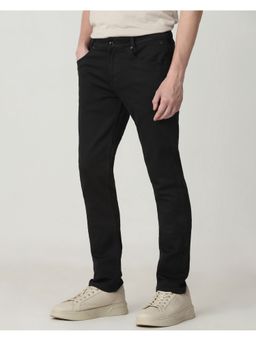 Mufti - Jet Black Solid Jeans