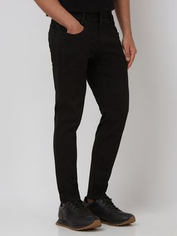 Mufti - Jet Black Solid Jeans
