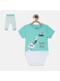MINI KLUB - Baby Boys Green Body Suit & Bottom (Set of 2)