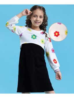 Hola Bonita - Knit Full Sleeves Dress With T-Shirt