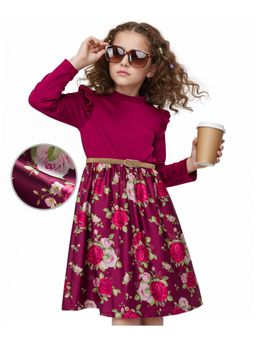 Hola Bonita - Woven Three Fourth Sleeves Dress With Belt