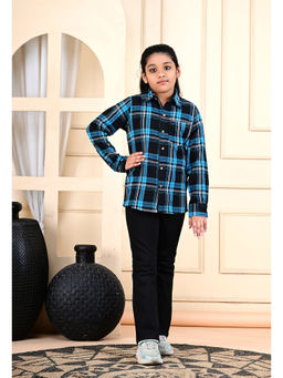 Cloth Bites - Kids Cotton Shirt - Regular Fit Shirt For Girls & Boys Blue