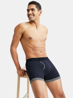 Jockey - 1017 Men Cotton Solid Boxer Brief - Deep Navy & Charcoal Melange