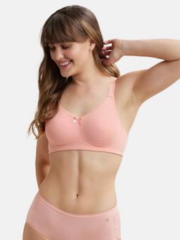 Jockey - FE41 Wirefree Non Padded Cotton Elastane Full Coverage Everyday Bra - Peach