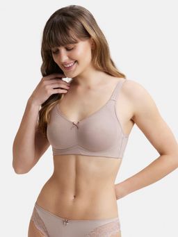 Jockey - FE41 Wirefree Non Padded Cotton Elastane Full Coverage Everyday Bra - Mocha