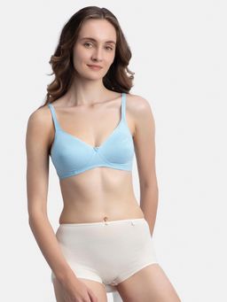 Jockey - 1722 Wirefree Non Padded Cotton Elastane Medium Coverage Everyday Bra - Angel Falls