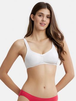 Jockey - 1250 Wirefree Non Padded Cotton Elastane Everyday Bra - White