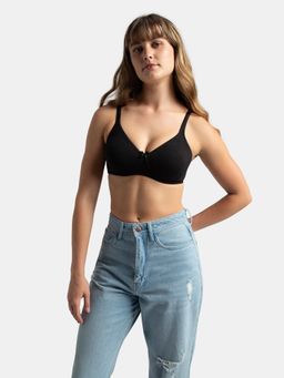Jockey - 1722 Wirefree Non Padded Cotton Elastane Everyday Bra - Black