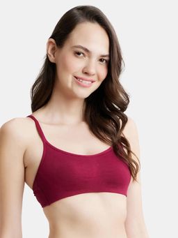 Jockey - SS12 Wirefree Non Padded Cotton Elastane Full Coverage Beginners Bra-Beet Red