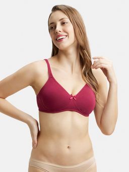 Jockey - 1722 Wirefree Non Padded Cotton Elastane Everyday Bra - Beet Red