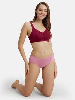 Jockey - FE41 Wirefree Non Padded Cotton Elastane Full Coverage Everyday Bra - Beet Red