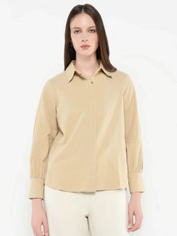 RAREISM - Women Severo Primary Beige Regular Shirt