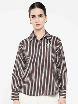 RAREISM - Women Teevee Brown Regular Shirt