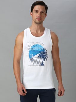 Van Heusen Innerwear - Sport Men Graphic Print & Super Soft Vest - White