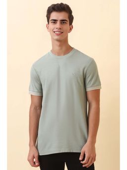 Allen Solly - Men Grey Solid Crew Neck T-Shirt