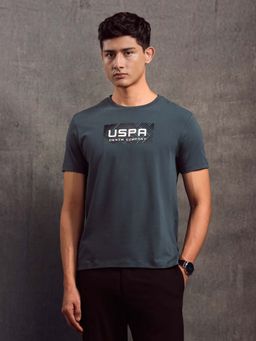 U.S. Polo Assn. Denim Co. - Men Blue Brand Printed Regular Fit T-Shirt