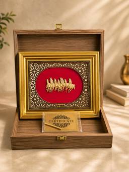 SAMIKA - 24K Gold Foil Divya Saptashwa Premium Classic Frame