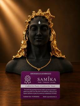 SAMIKA - 24K Gold-Tone Divya Adiyogi Shiva Spiritual Idol
