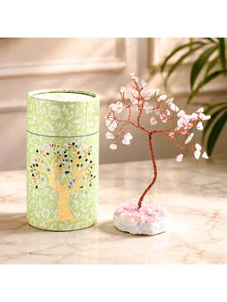 Voncasa - Pink Bonsai Style Crystal Tree Home Showpiece