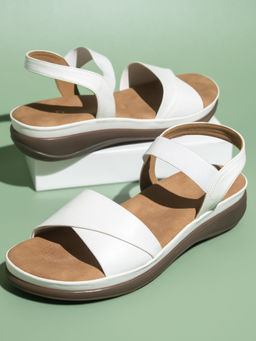 Inc.5 - Women White Casual Slip On Sandals