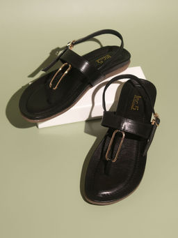 Inc.5 - Women Black Casual Open Toe Flats