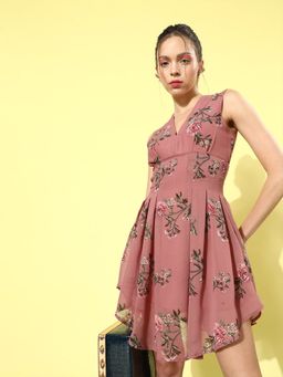 KASSUALLY - Pretty Pink Floral Volume Play Dress