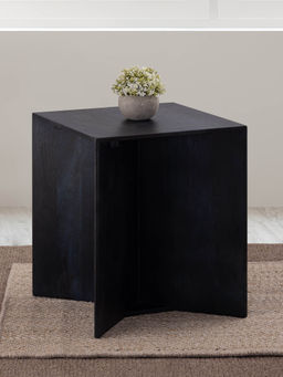 Metalsmith - Elegant Blue Wooden Side Table (Medium)