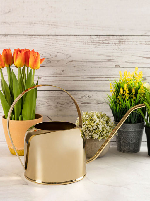 Metalsmith Gold Watering Can For Home & Office(Med)