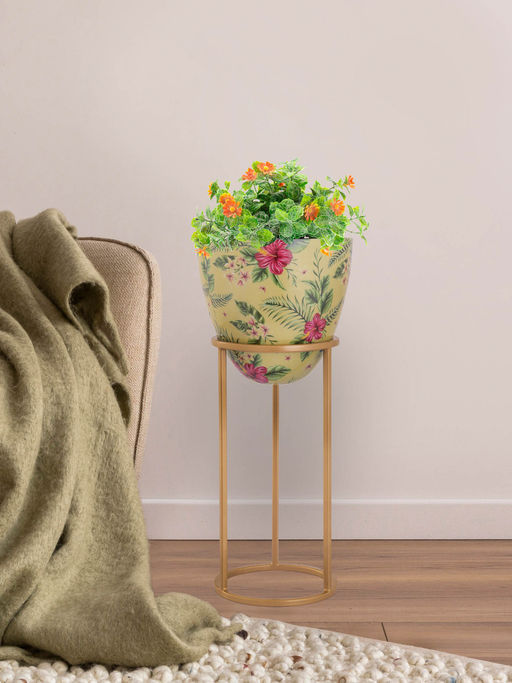 Metalsmith Gold Table Planter With Stand (Small) (Set of 2)