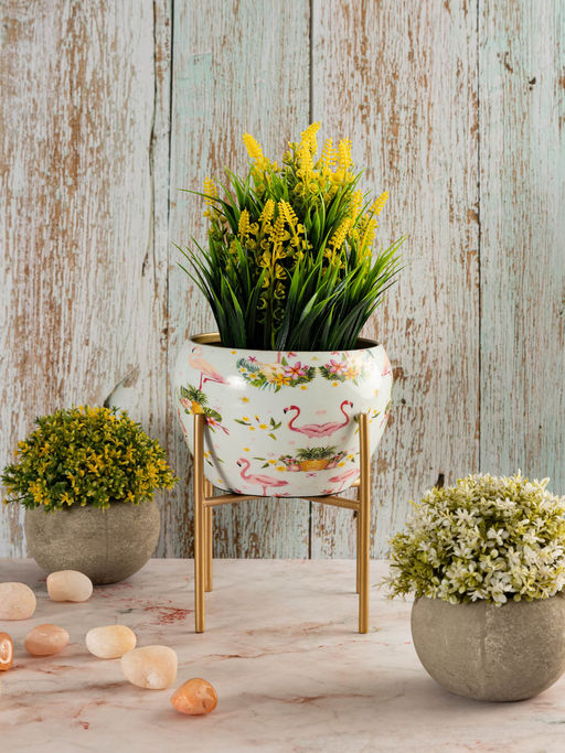 Metalsmith Elegant Table Planter With Stand (small) (Set of 2)