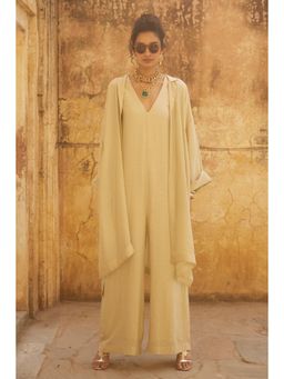 Paulmi & Harsh - Ivory Gwen Jumpsuit with Jacket