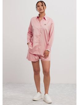 Pallavi Swadi - Salmon Tuxedo Swarovski Heart Co-Ord Set