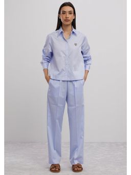 Pallavi Swadi - Sky Blue Swarovski Heart Co-Ord Set