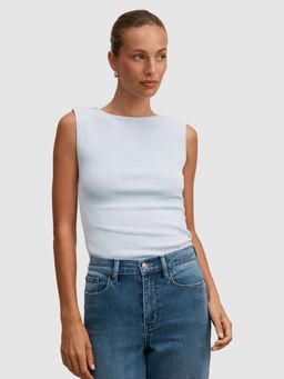 Forever New - Blue Frankie Boat Neck Tank Top