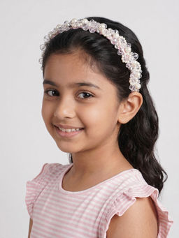 Choko - Pearl Bead Embellishments Hairband Pink