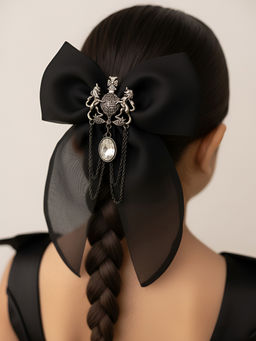 Choko - Gothic Bow Hair Clip for Girls - Black