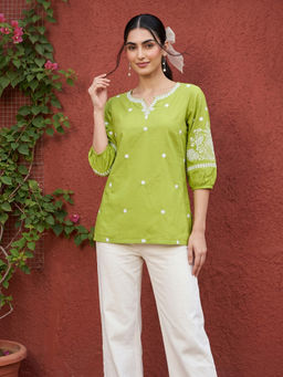 Mamicha - Vanya Green Top