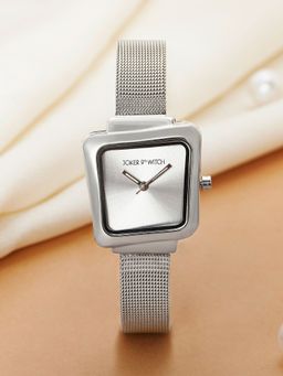 Joker and Witch - Joker & Witch Regalia Silver Watch with A Mesh Strap-AMWW1001 (M)