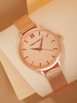 Joker and Witch - Joker & Witch Kathy Rosegold Watch with A Glitter Dial and Mesh Strap-AMWW1020 (M)