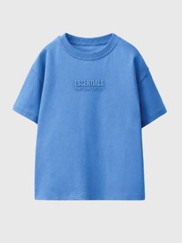 Napchief - Boys Sky Blue Staple Typography Classic T-shirt