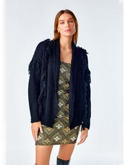 Cover Story - Navy Blue Open Cardigan