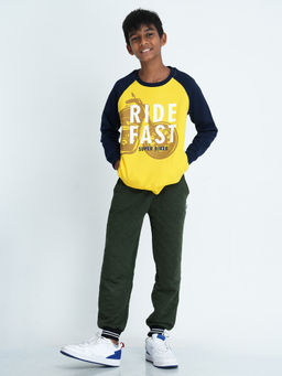 mackly - Boys Yellow Printed Sweatshirt
