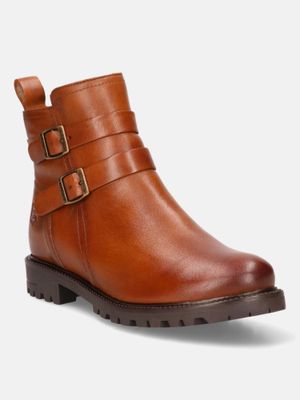 Stivali BAGATT Ronja I In Vera Pelle Marrone Cognac – Con Allacciatura, Cerniera E Linguetta, Tacco Comodo - 3