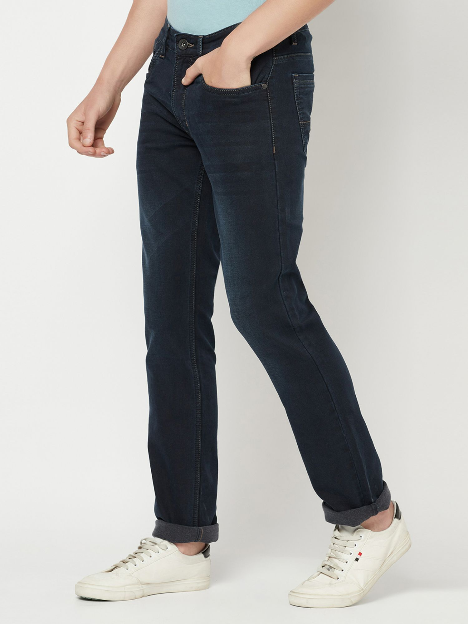 Buy Octave Men Blue Stretchable Jeans 