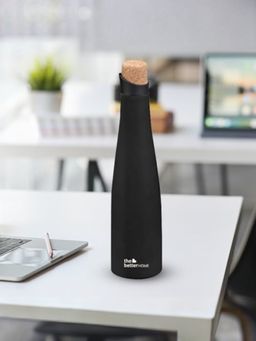 The Better Home - Insulated Black Cork Bottle